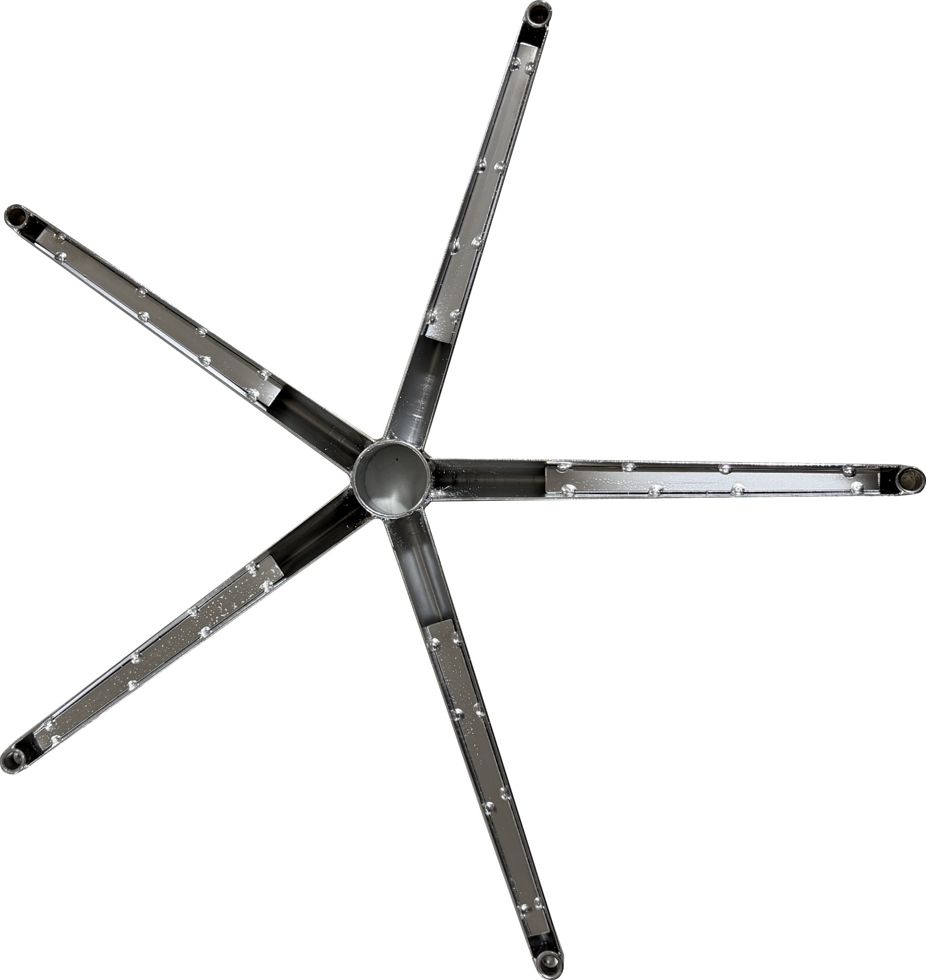 Correct chair base with flat channel legs and rivets